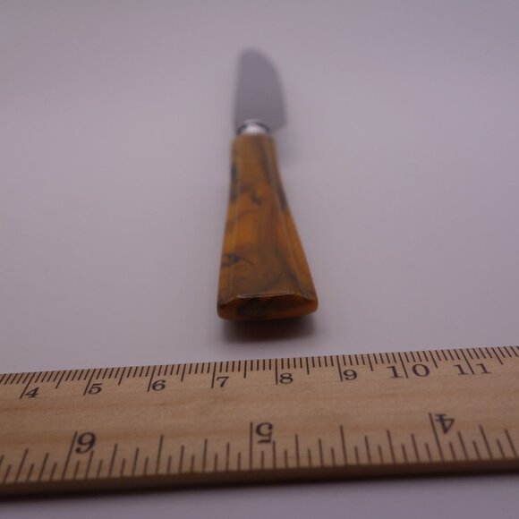 Set of Six(6) Deluxe Tablemates Made by Craftsmen Faux Bone Handle Butter Knives - Picture 8 of 13